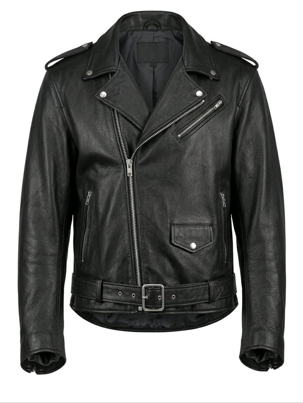 Black Leather Biker Jacket